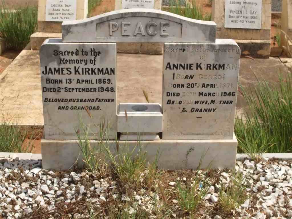 KIRKMAN James 1869-1948 &amp; Annie GEARD 1871-1946