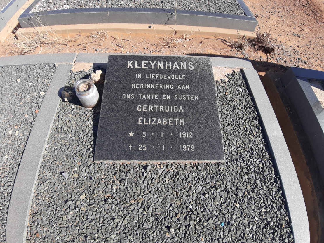 KLEYNHANS Gertruida Elizabeth 1912-1979