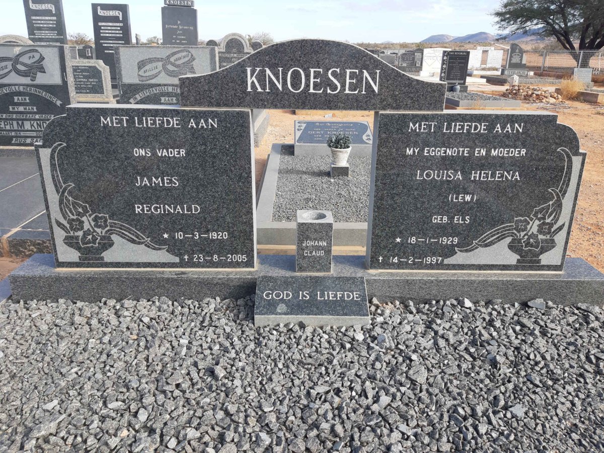 KNOESEN James Reginald 1920-2005 &amp; Louisa Helena ELS 1929-1997