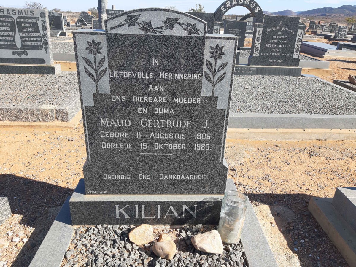 KILIAN Maud Gertrude J. 1906-1983