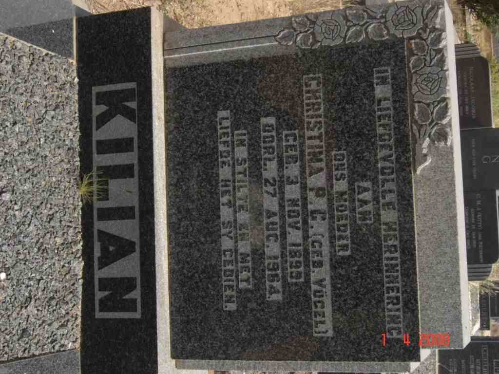 1KILIAN Christina P.G. nee VOGEL 1899-1964