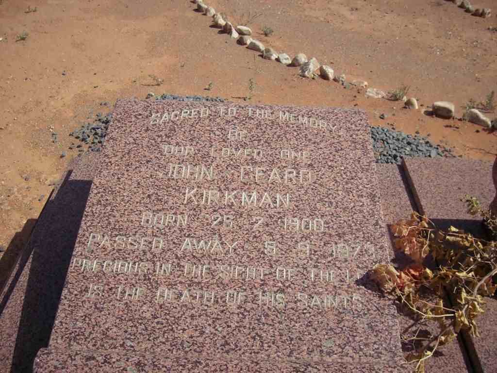 KIRKMAN John Geard 1900-1973
