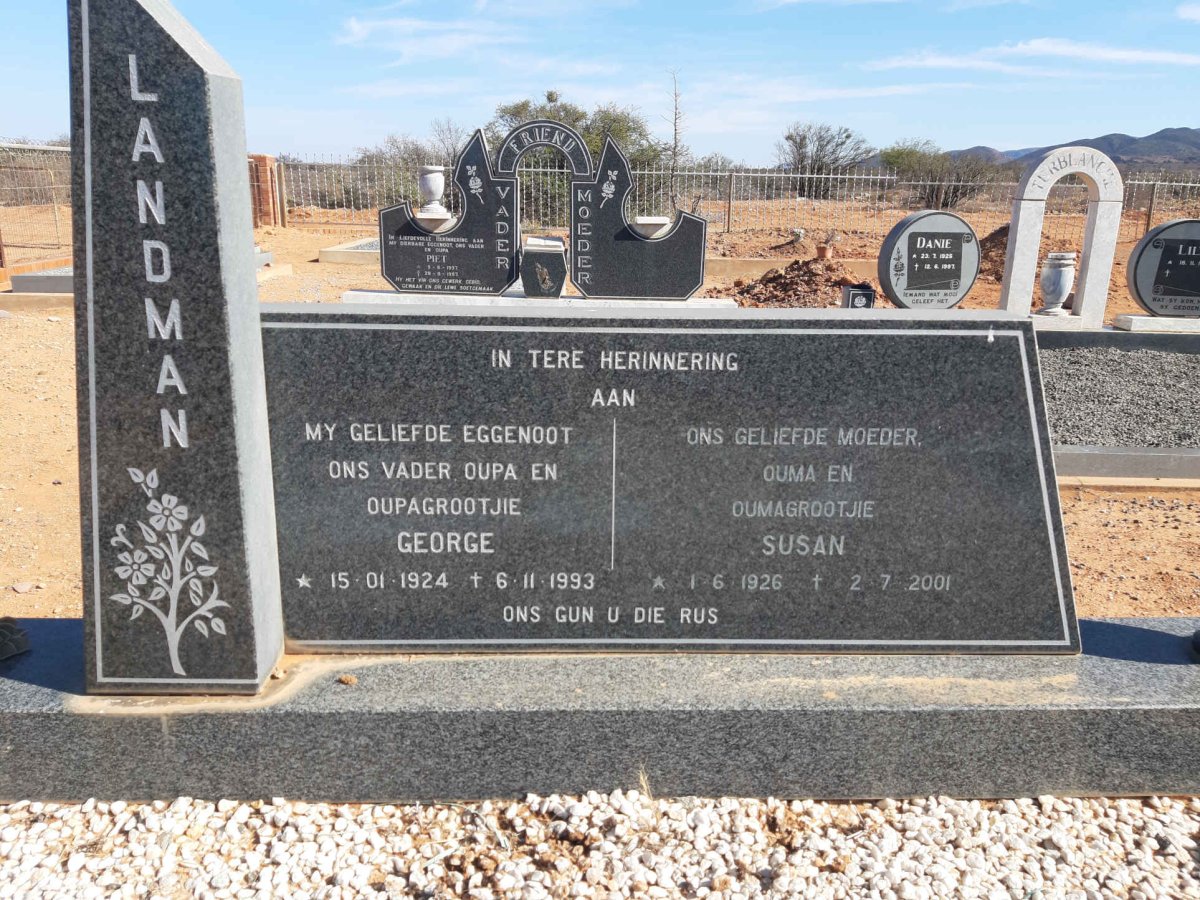 LANDMAN George 1924-1993 &amp; Susan 1926-2001
