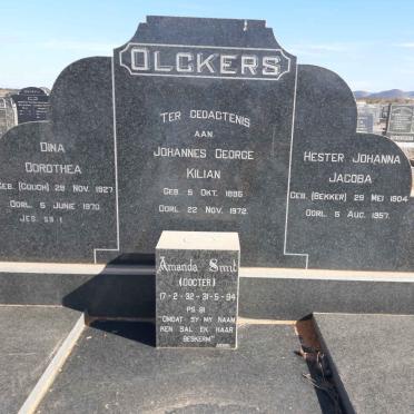 OLCKERS Johannes George Kilian 1895-1972 &amp; Dina Dorothea GOUGH 1927-1970 &amp; Hester Jacoba BEKKER 1904-1957 :: SMIT Amanda 1932-1994