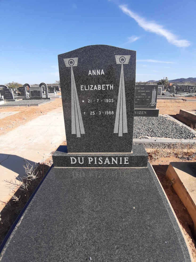 PISANIE Anna Elizabeth, du 1905-1988
