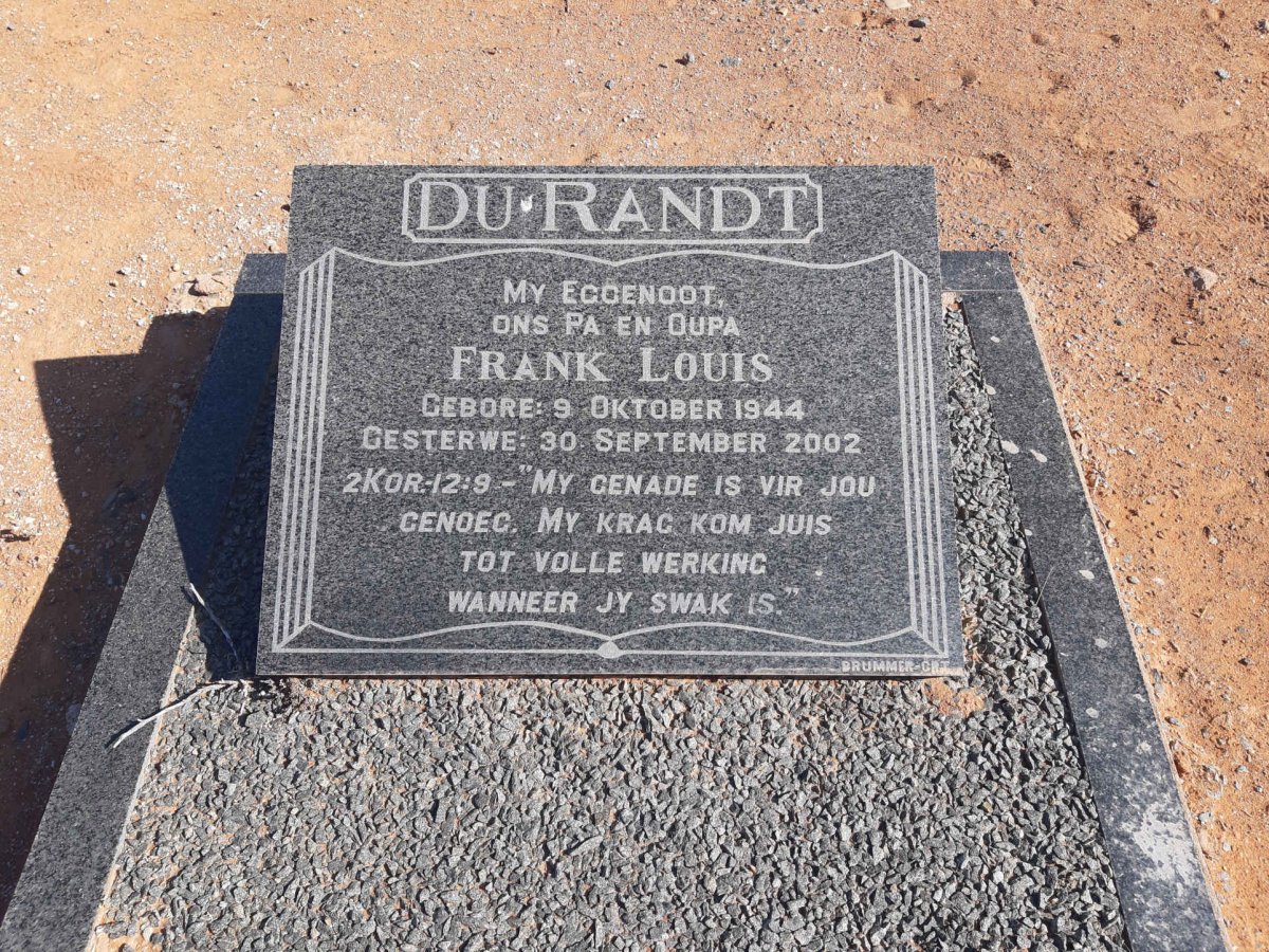 RANDT Frank Louis, du 1944-2002