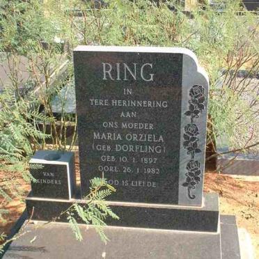 RING Maria Orziela nee DORFLING 1897-1982