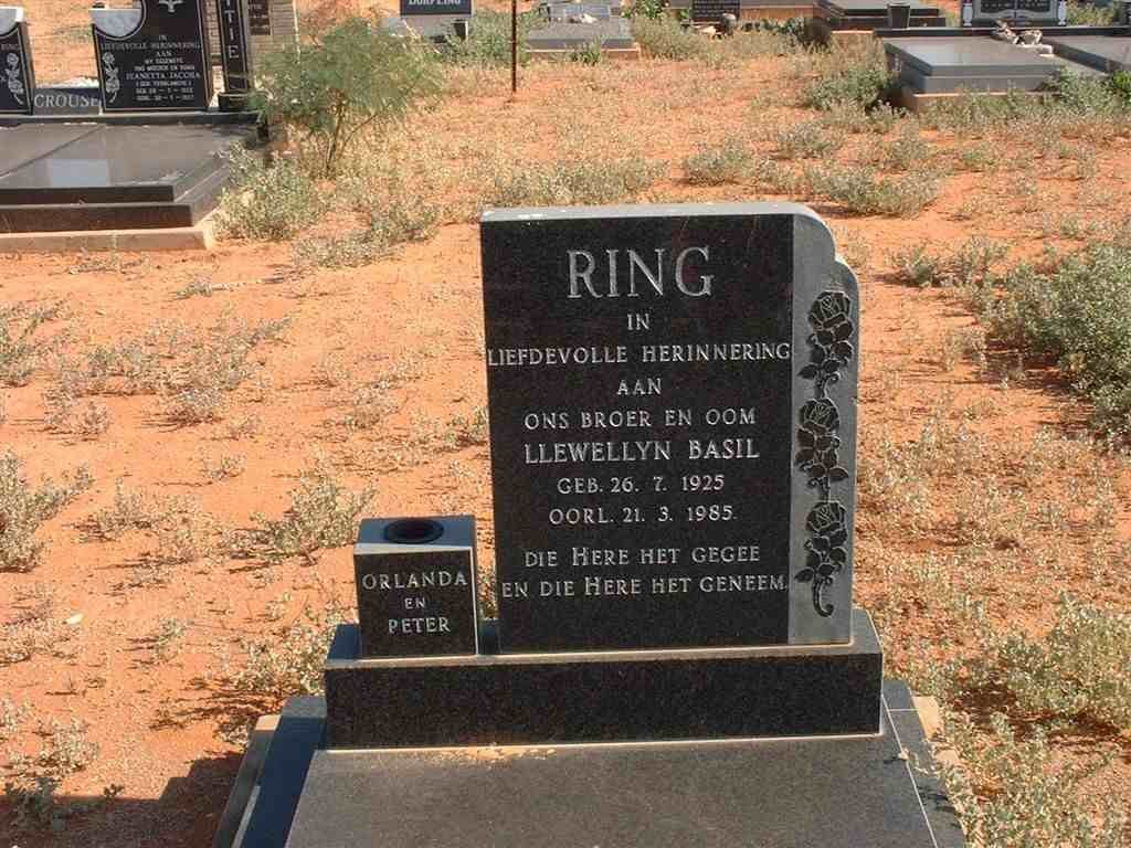 RING Llewellyn Basil 1925-1985