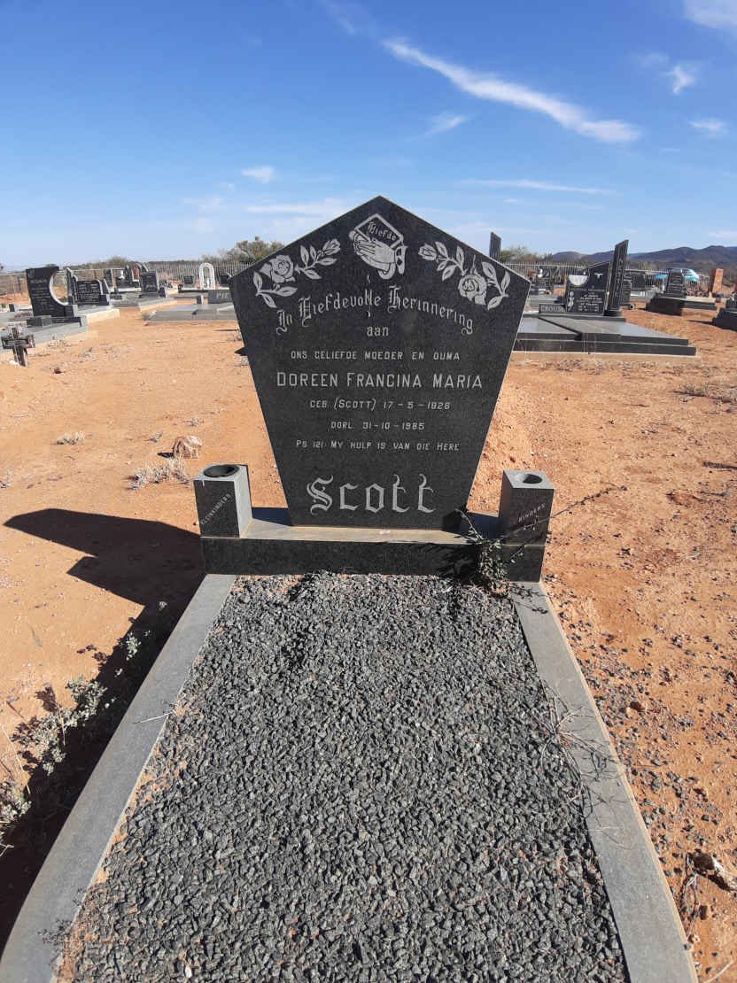 SCOTT Doreen Francina Maria nee SCOTT 1926-1985