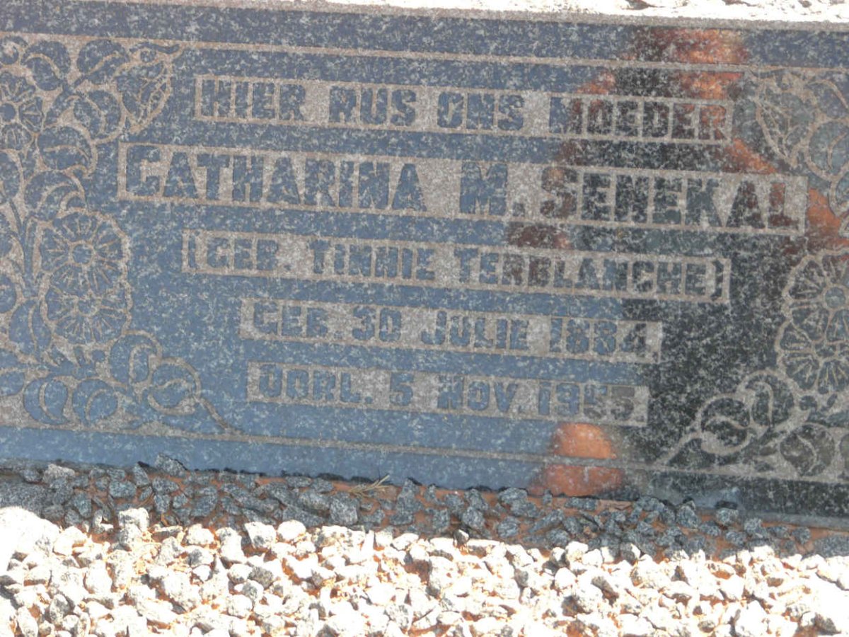 SENEKAL Catharina M. nee TERBLANCHE 1884-1955