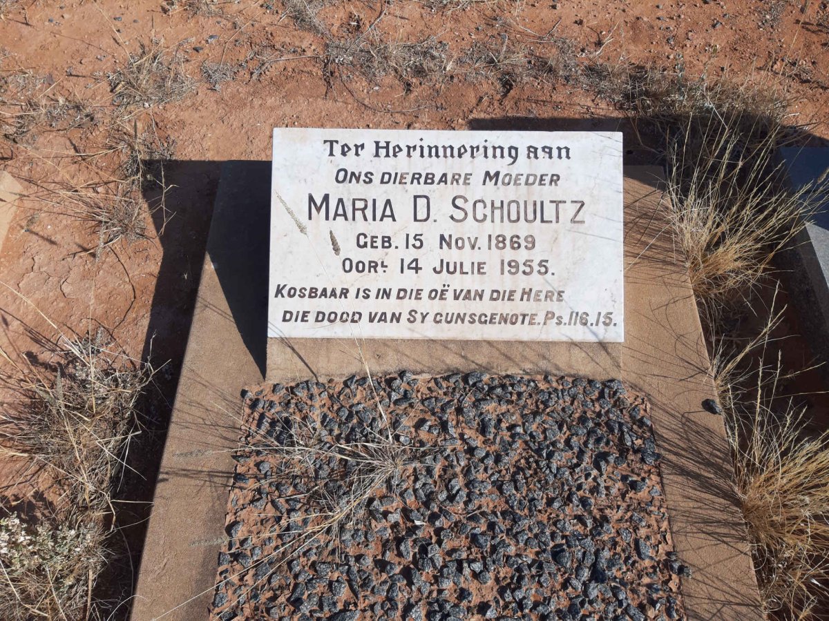 SCHOULTZ Maria D. 1869-1955