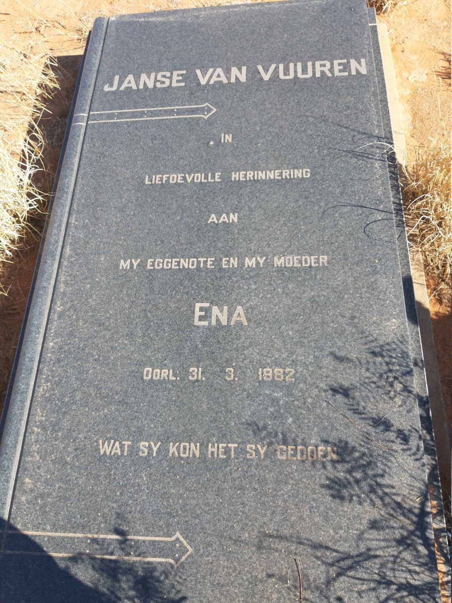VUUREN Ena, Janse van -1982