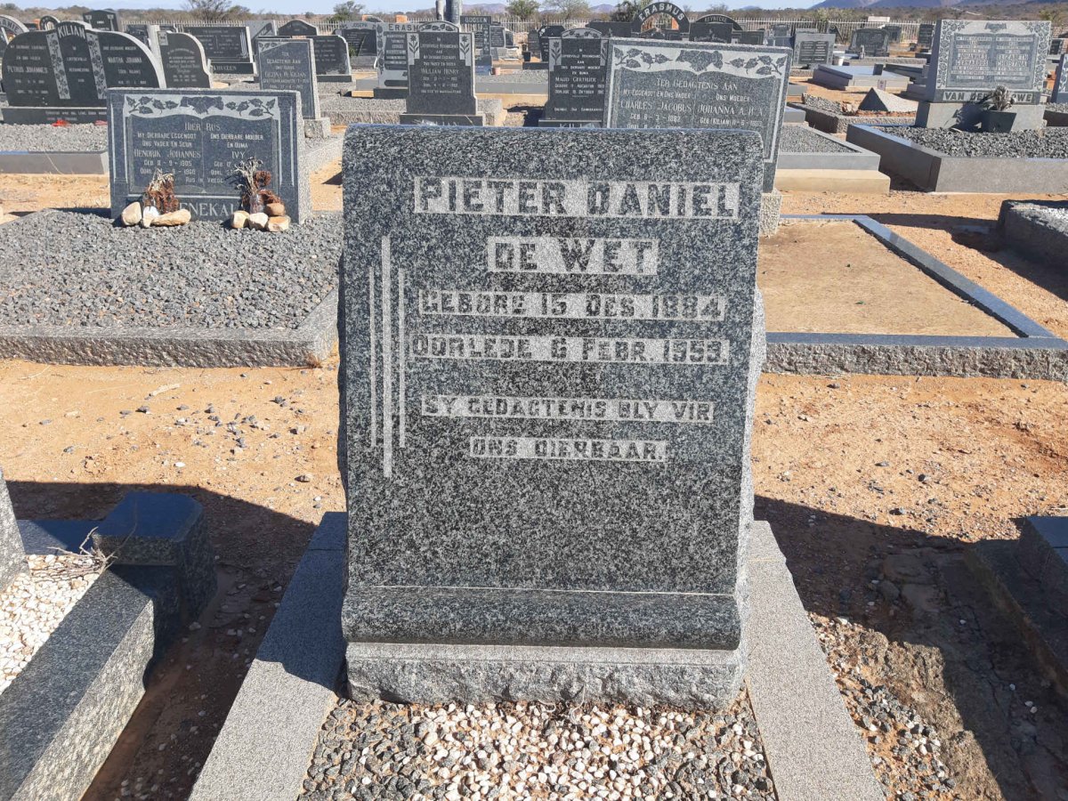WET Pieter Daniel, de 1884-1953