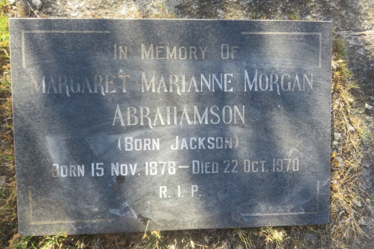 ABRAHAMSON Margaret Marianne Morgan nee JACKSON 1878-1970
