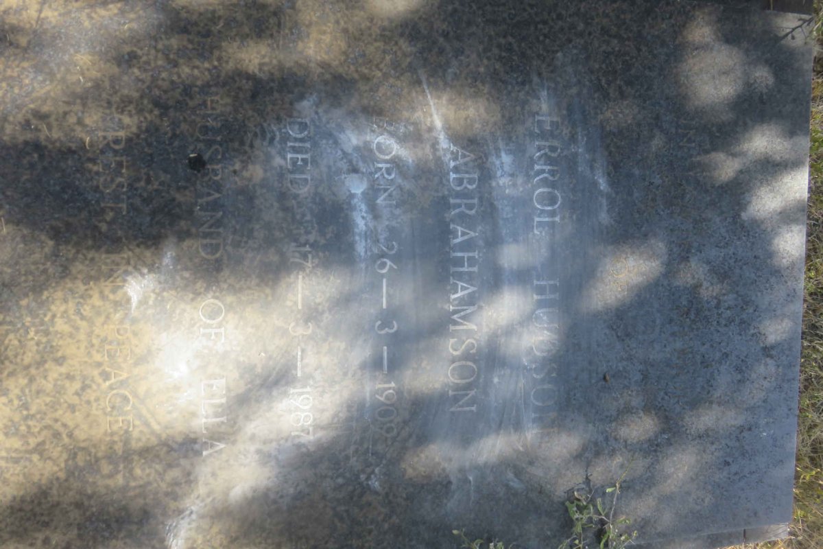 ABRAHAMSON Errol Hudson 1909-1987