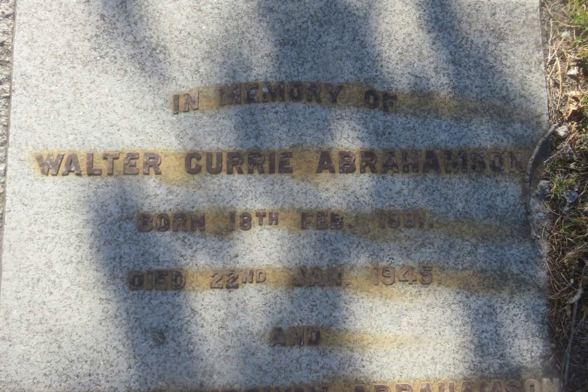 ABRAHAMSON Walter Currie 1881-1945 :: ABRAHAMSON Douglas Ridgway 1922-1944