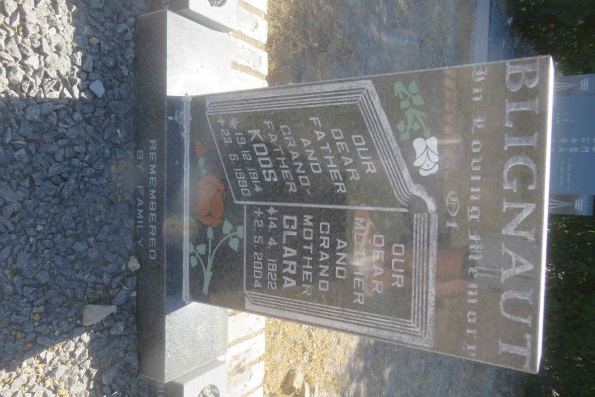 BLIGNAUT Koos 1914-1990 &amp; Clara 1922-2004