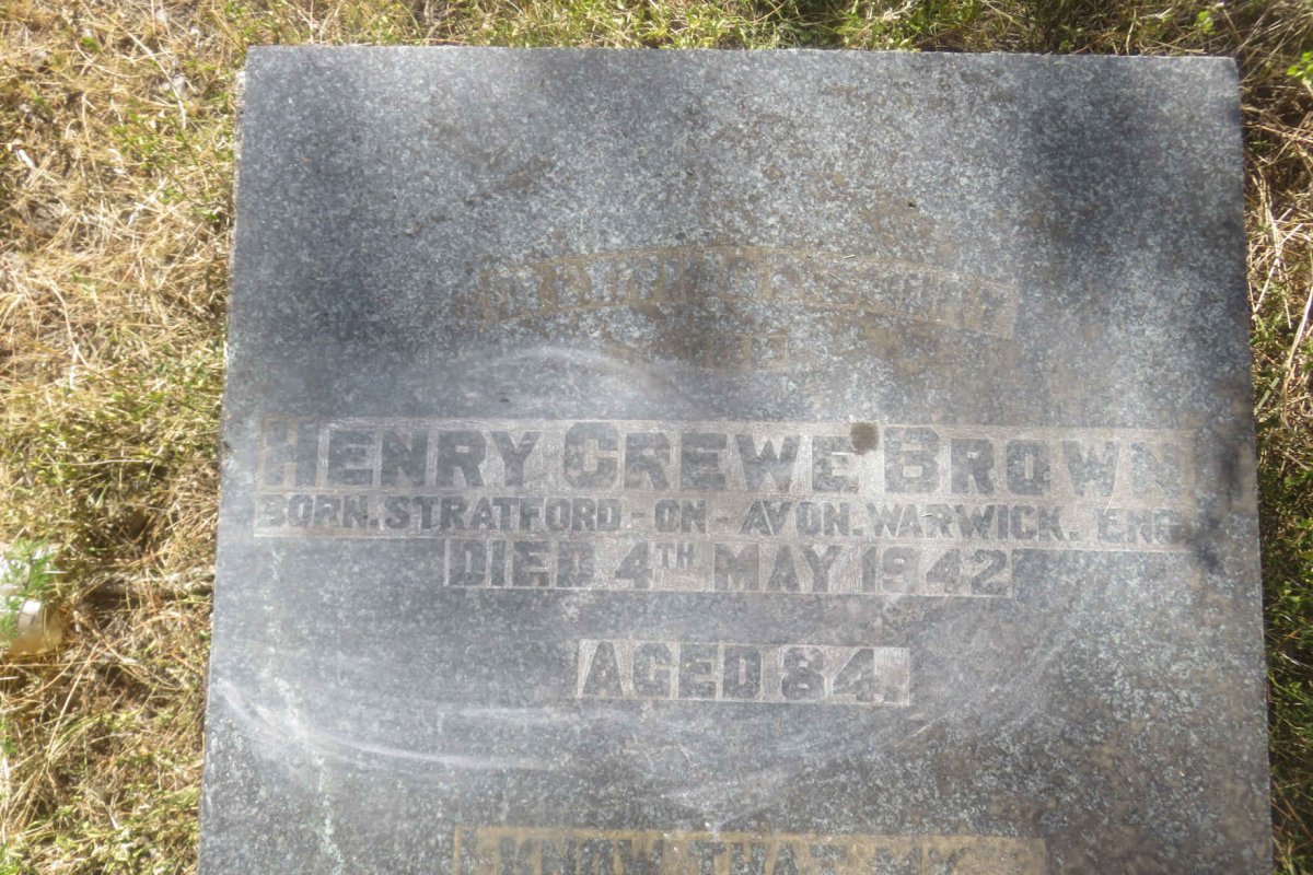 BROWN Henry, CREWE -1942 &amp; Gertrude -1945