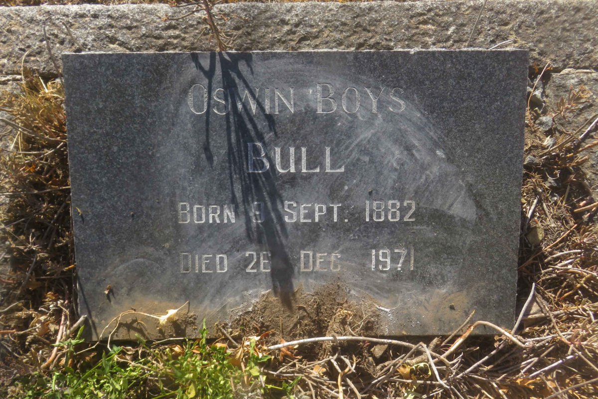 BULL Oswin Boys 1882-1971 &amp; Helen Elizabeth HOFMEYR 1880-1964