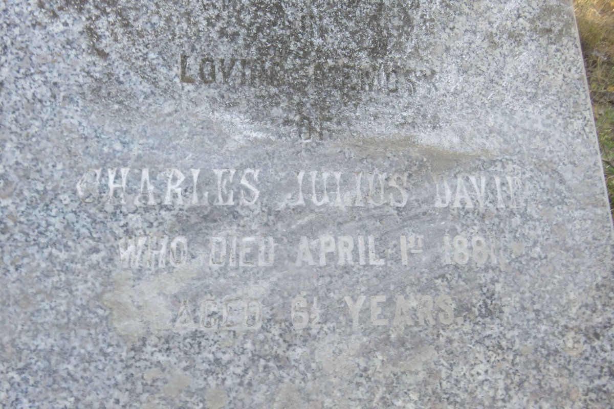 DAVID Charles Julius -1881