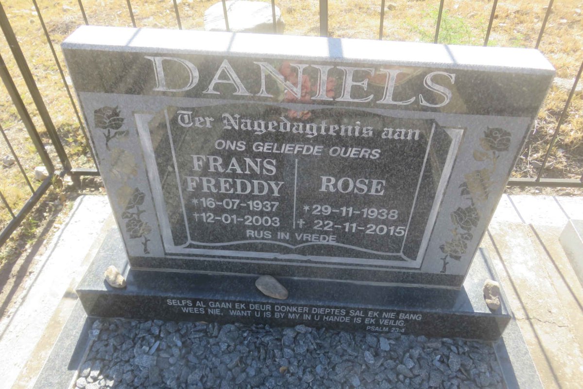 DANIELS Frans Freddy 1937-2003 &amp; Rose 1938-2015