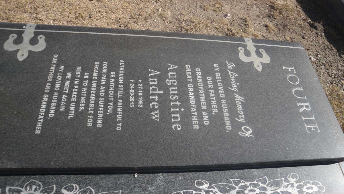 FOURIE Augustine Andrew 1952-2015