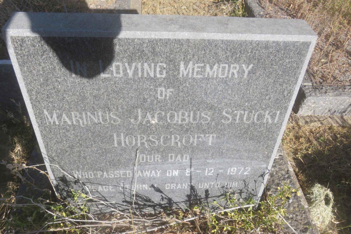 HORSCROFT Marinus Jacobus Stucki -1972 &amp; Audrey Wyndom Grace GEDYE -1968