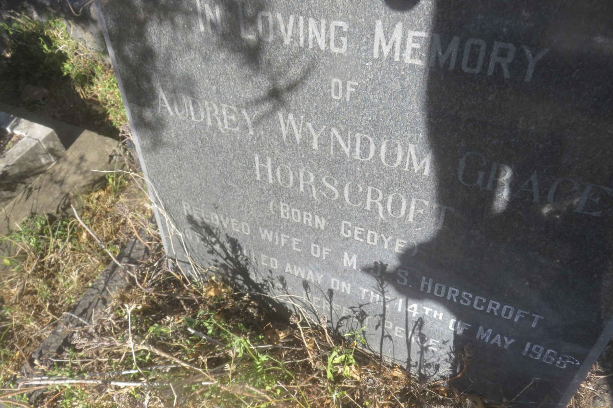 HORSCROFT Marinus Jacobus Stucki -1972 &amp; Audrey Wyndom Grace GEDYE -1968