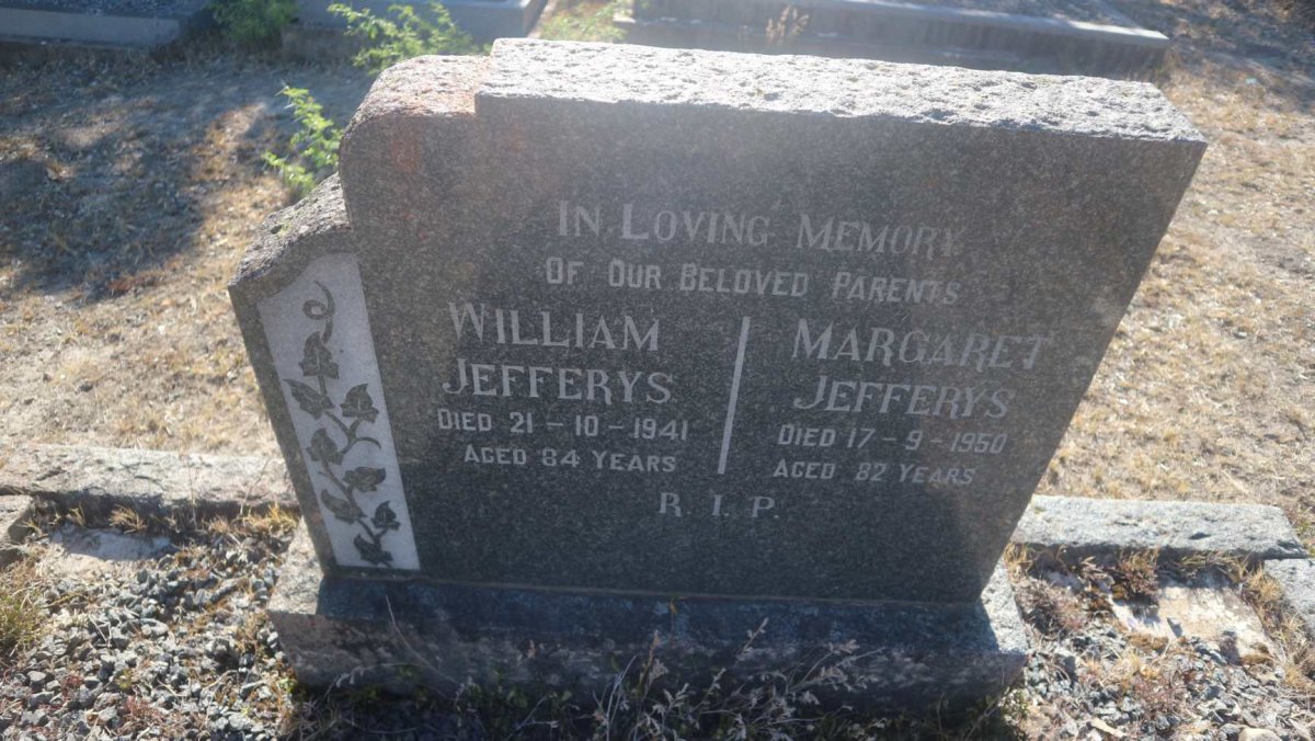 JEFFERYS William -1941 &amp; Margaret -1950