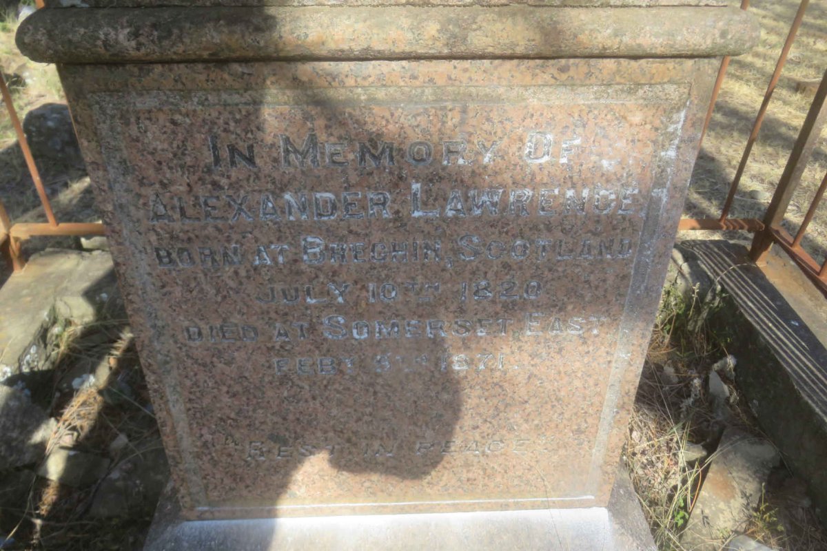 LAWRENCE Alexander 1820-1871