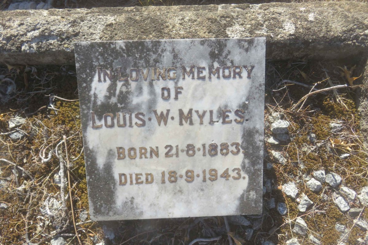 MYLES Louis W. 1883-1943