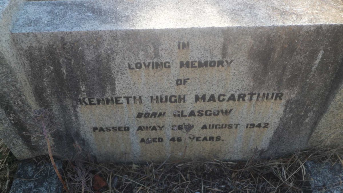 MACARTHUR Kenneth Hugh -1942