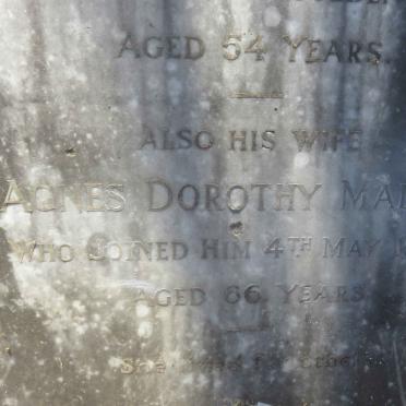 MALTBY Charles Langley -1937 &amp; Agnes Dorothy -1956