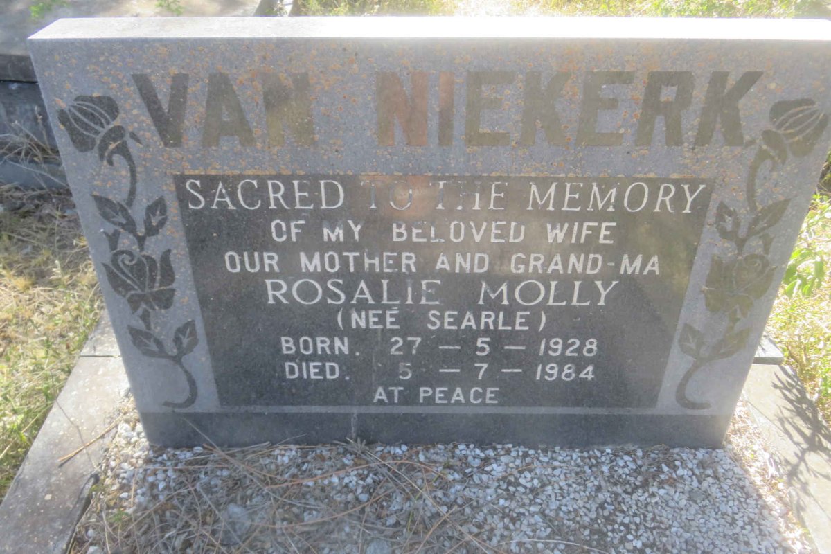 NIEKERK Rosalie Molly, van nee SEARLE 1928-1984