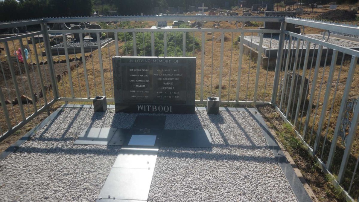 WITBOOI Willem 1933-2016 &amp; Hannie Hendrika 1932-1992