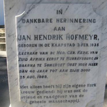 HOFMEYR Jan Hendrik 1835-1908