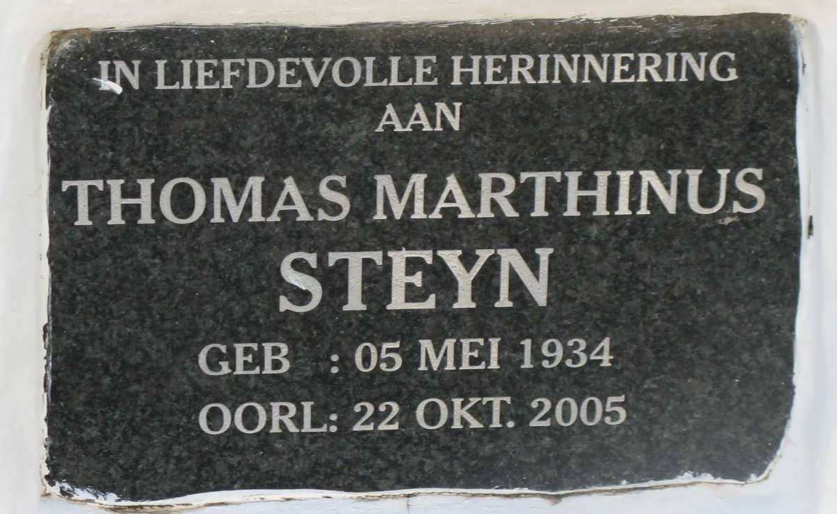 STEYN Thomas Marthinus 1934-2005