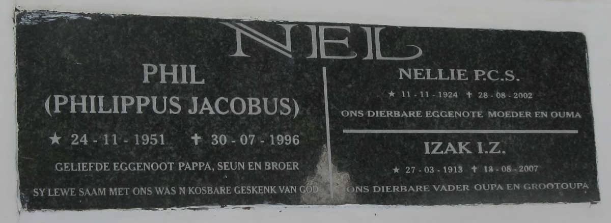 NEL I.Z. 1913-2007 &amp; P.C.S. 1924-2002 :: NEL Philippus Jacobus 1951-1996