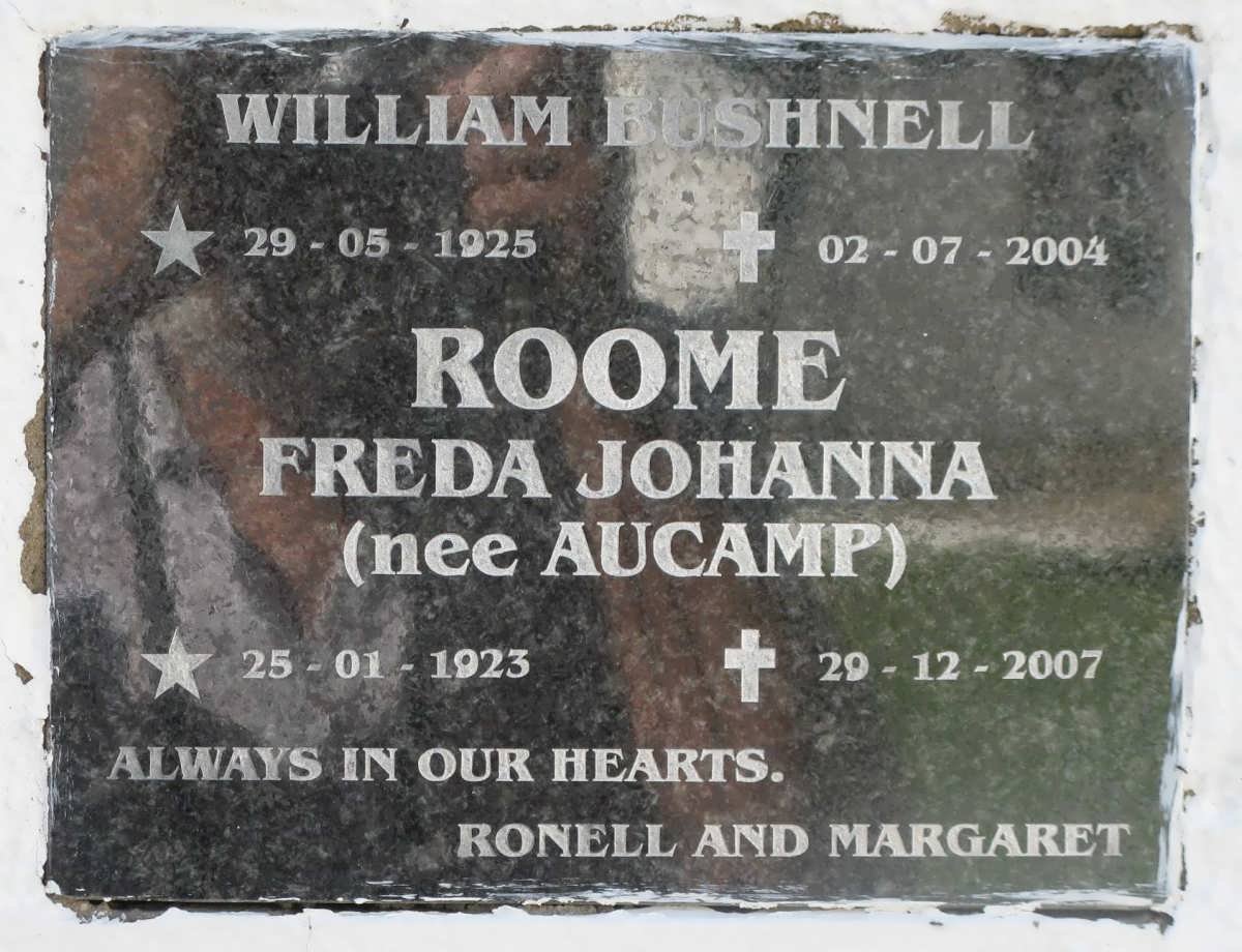 ROOME Freda Johanna nee AUCAMP 1923-2007