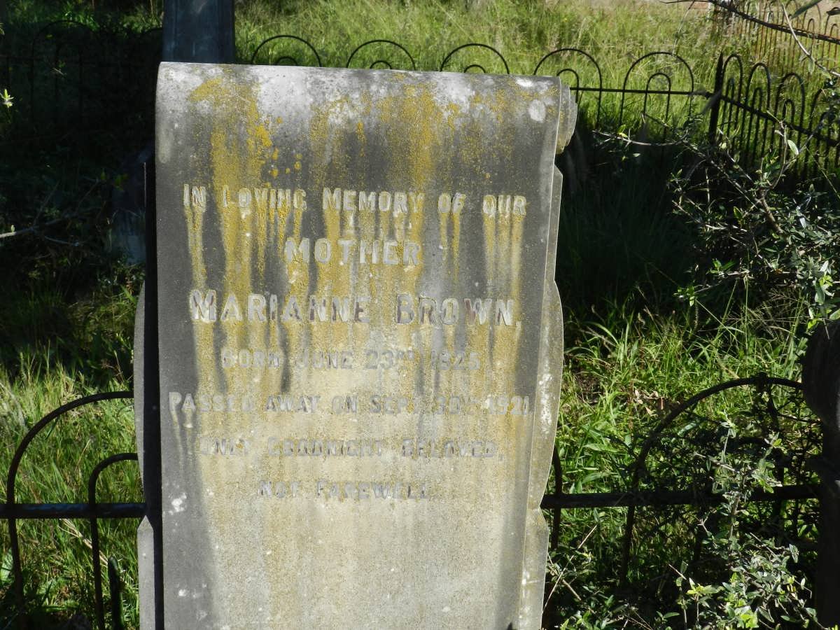 BROWN Marianne 1825-1921