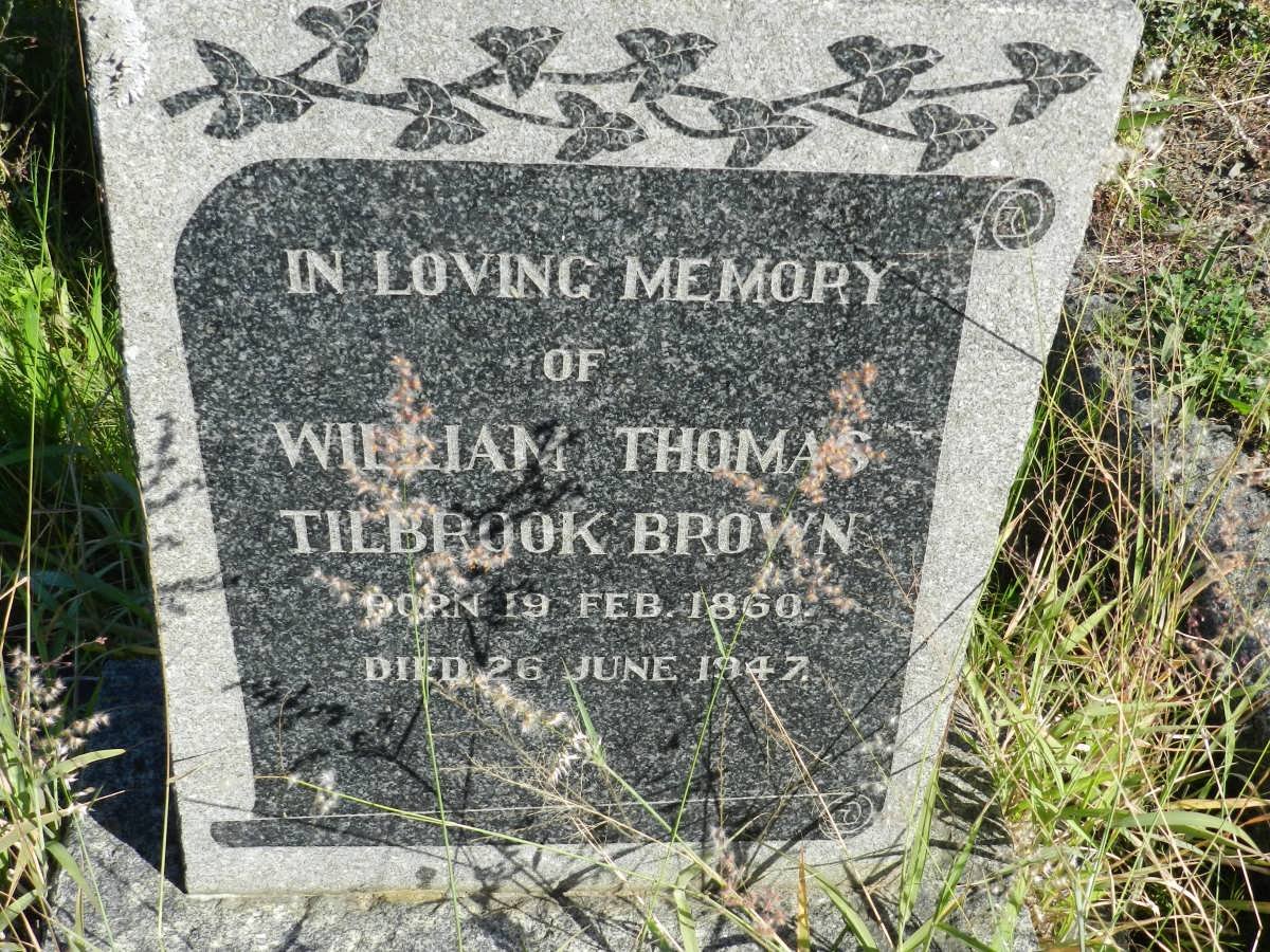 BROWN William Thomas Tilbrook 1860-1947