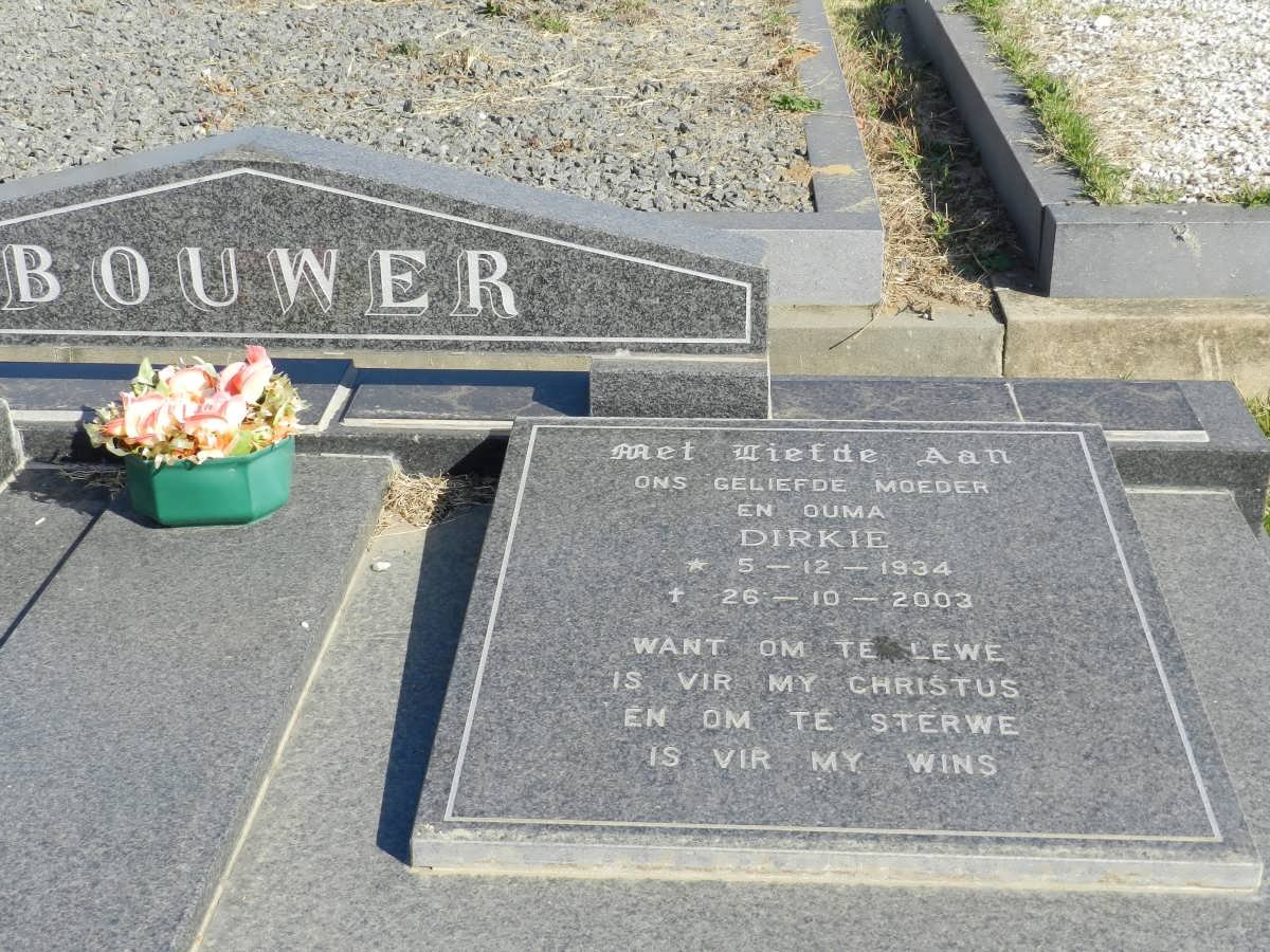 BOUWER Dirkie 1934-2003