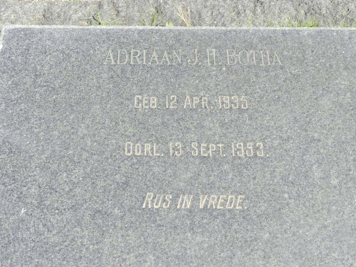 BOTHA Adriaan J.H. 1935-1953