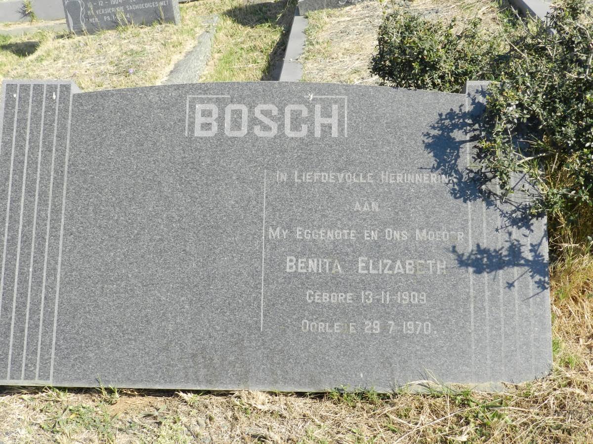 BOSCH Benita Eizabeth 1909-1970