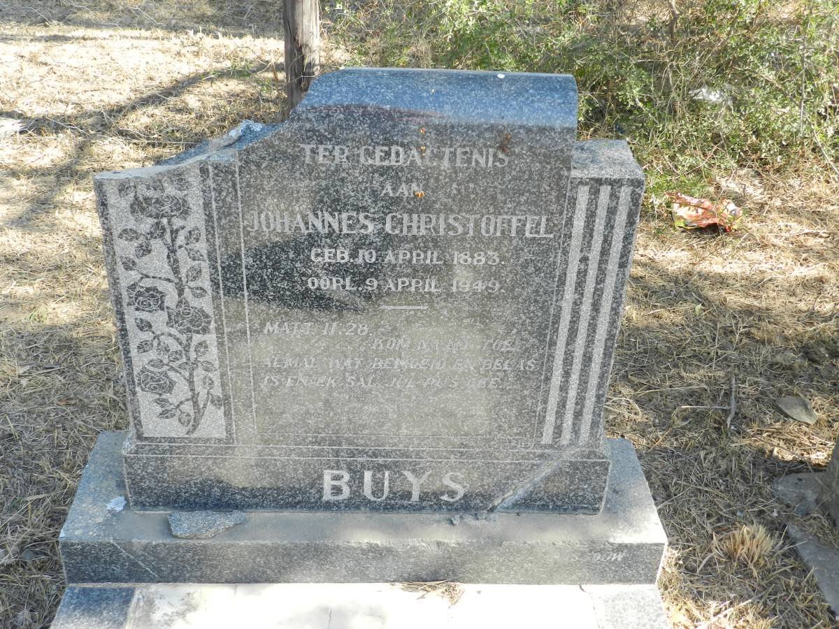 BUYS Johannes Christoffel 1883-1949