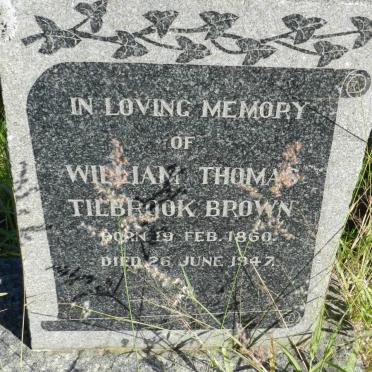 BROWN William Thomas Tilbrook 1860-1947
