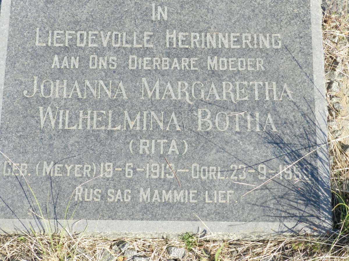 BOTHA Johanna Margaretha Wilhelmina nee MEYER 1913-1969