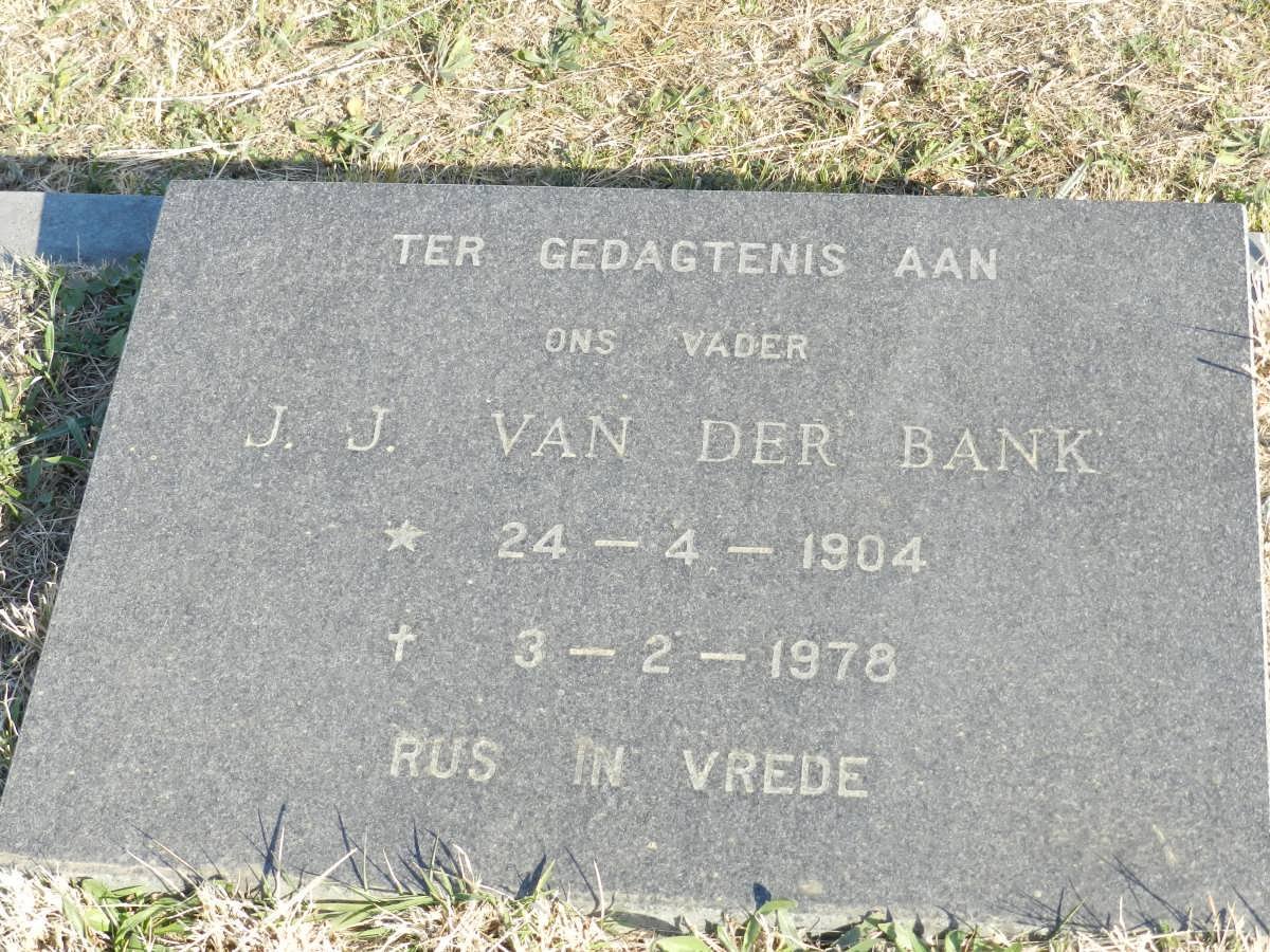 BANK J.J., van der 1904-1978
