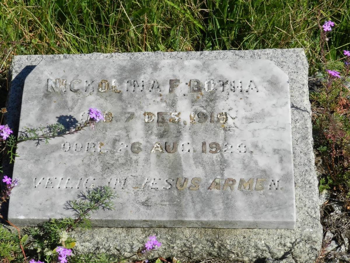 BOTHA Nicolina F. 1919-1920