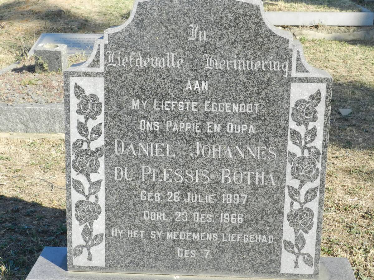 BOTHA Daniel Johannes du Plessis 1897-1966